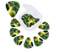12 Pack Guitar Picks with Organizer Storage Box,Thin, Medium & Heavy 3 Different Thickness Guitar Pick Pears on the Tree Bass Plectrums for Ukulele Acoustic Guitar Accessories