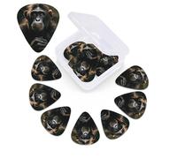 12 Pack Guitar Picks with Organizer Storage Box,Thin, Medium & Heavy 3 Different Thickness Guitar Pick Monkey in Jungle Bass Plectrums for Ukulele Acoustic Guitar Accessories