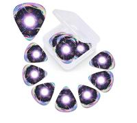 12 Pack Guitar Picks with Organizer Storage Box,Thin, Medium & Heavy 3 Different Thickness Guitar Pick Dazzling Time - Tunnel Bass Plectrums for Ukulele Acoustic Guitar Accessories