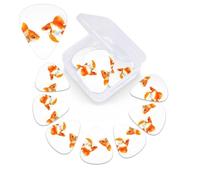 12 Pack Guitar Picks with Organizer Storage Box,Thin, Medium & Heavy 3 Different Thickness Guitar Pick Cute goldfish Bass Plectrums for Ukulele Acoustic Guitar Accessories