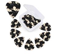 12 Pack Guitar Picks with Organizer Storage Box,Thin, Medium & Heavy 3 Different Thickness Guitar Pick Bat Print Bass Plectrums for Ukulele Acoustic Guitar Accessories