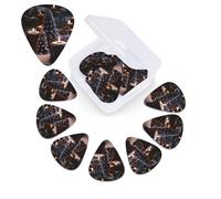 12 Pack Guitar Picks with Organizer Storage Box,Thin, Medium & Heavy 3 Different Thickness Guitar Pick There Is Snow on the Candle Bass Plectrums for Ukulele Acoustic Guitar Accessories