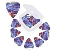 12 Pack Guitar Picks with Organizer Storage Box,Thin, Medium & Heavy 3 Different Thickness Guitar Pick Grand Canyon Bass Plectrums for Ukulele Acoustic Guitar Accessories