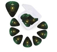 12 Pack Guitar Picks with Organizer Storage Box,Thin, Medium & Heavy 3 Different Thickness Guitar Pick Shining star Bass Plectrums for Ukulele Acoustic Guitar Accessories