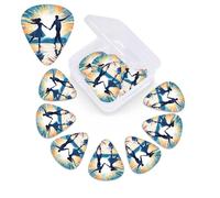 12 Pack Guitar Picks with Organizer Storage Box,Thin, Medium & Heavy 3 Different Thickness Guitar Pick Dancing on Water Bass Plectrums for Ukulele Acoustic Guitar Accessories