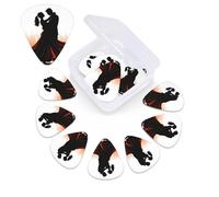12 Pack Guitar Picks with Organizer Storage Box,Thin, Medium & Heavy 3 Different Thickness Guitar Pick Ballroom Dance Bass Plectrums for Ukulele Acoustic Guitar Accessories