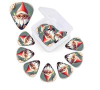 12 Pack Guitar Picks with Organizer Storage Box,Thin, Medium & Heavy 3 Different Thickness Guitar Pick Cute Gnome Bass Plectrums for Ukulele Acoustic Guitar Accessories