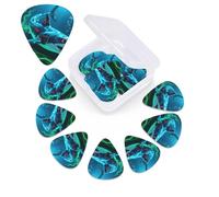 12 Pack Guitar Picks with Organizer Storage Box,Thin, Medium & Heavy 3 Different Thickness Guitar Pick Shark Bass Plectrums for Ukulele Acoustic Guitar Accessories