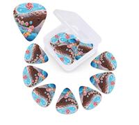 12 Pack Guitar Picks with Organizer Storage Box,Thin, Medium & Heavy 3 Different Thickness Guitar Pick Candy Whale Bass Plectrums for Ukulele Acoustic Guitar Accessories