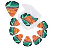 12 Pack Guitar Picks with Organizer Storage Box,Thin, Medium & Heavy 3 Different Thickness Guitar Pick Shining Desert Bass Plectrums for Ukulele Acoustic Guitar Accessories