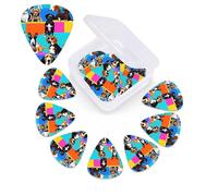 12 Pack Guitar Picks with Organizer Storage Box,Thin, Medium & Heavy 3 Different Thickness Guitar Pick beagle patterns Bass Plectrums for Ukulele Acoustic Guitar Accessories
