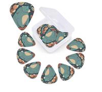 12 Pack Guitar Picks with Organizer Storage Box,Thin, Medium & Heavy 3 Different Thickness Guitar Pick Bear in the Forest Bass Plectrums for Ukulele Acoustic Guitar Accessories