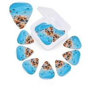 12 Pack Guitar Picks with Organizer Storage Box,Thin, Medium & Heavy 3 Different Thickness Guitar Pick Tropical Reef Bass Plectrums for Ukulele Acoustic Guitar Accessories
