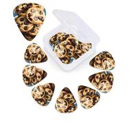 12 Pack Guitar Picks with Organizer Storage Box,Thin, Medium & Heavy 3 Different Thickness Guitar Pick Cookies Food Chocolate Chips Biscuits Bass Plectrums for Ukulele Acoustic Guitar Accessories