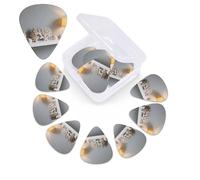 12 Pack Guitar Picks with Organizer Storage Box,Thin, Medium & Heavy 3 Different Thickness Guitar Pick Nautical Seashells Bass Plectrums for Ukulele Acoustic Guitar Accessories