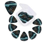12 Pack Guitar Picks with Organizer Storage Box,Thin, Medium & Heavy 3 Different Thickness Guitar Pick Car Radio Bass Plectrums for Ukulele Acoustic Guitar Accessories