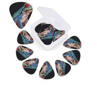 12 Pack Guitar Picks with Organizer Storage Box,Thin, Medium & Heavy 3 Different Thickness Guitar Pick Colorful Frog Bass Plectrums for Ukulele Acoustic Guitar Accessories