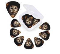 12 Pack Guitar Picks with Organizer Storage Box,Thin, Medium & Heavy 3 Different Thickness Guitar Pick Owl tree hole Bass Plectrums for Ukulele Acoustic Guitar Accessories