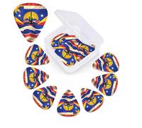 12 Pack Guitar Picks with Organizer Storage Box,Thin, Medium & Heavy 3 Different Thickness Guitar Pick Arizona Flag-standard Bass Plectrums for Ukulele Acoustic Guitar Accessories