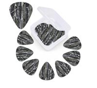 12 Pack Guitar Picks with Organizer Storage Box,Thin, Medium & Heavy 3 Different Thickness Guitar Pick Cold Tree Camouflage Bass Plectrums for Ukulele Acoustic Guitar Accessories