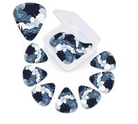 12 Pack Guitar Picks with Organizer Storage Box,Thin, Medium & Heavy 3 Different Thickness Guitar Pick Lightning in the Sky Bass Plectrums for Ukulele Acoustic Guitar Accessories