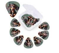 12 Pack Guitar Picks with Organizer Storage Box,Thin, Medium & Heavy 3 Different Thickness Guitar Pick Cute Dachshund Duggee Bass Plectrums for Ukulele Acoustic Guitar Accessories
