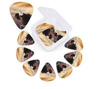 12 Pack Guitar Picks with Organizer Storage Box,Thin, Medium & Heavy 3 Different Thickness Guitar Pick Beautiful of eagles Bass Plectrums for Ukulele Acoustic Guitar Accessories