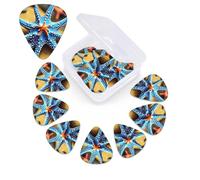 12 Pack Guitar Picks with Organizer Storage Box,Thin, Medium & Heavy 3 Different Thickness Guitar Pick Beautiful starfish Bass Plectrums for Ukulele Acoustic Guitar Accessories