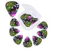 12 Pack Guitar Picks with Organizer Storage Box,Thin, Medium & Heavy 3 Different Thickness Guitar Pick Colorful butterfly Bass Plectrums for Ukulele Acoustic Guitar Accessories
