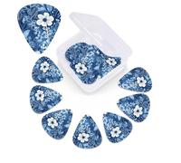 12 Pack Guitar Picks with Organizer Storage Box,Thin, Medium & Heavy 3 Different Thickness Guitar Pick Many Flowers Bass Plectrums for Ukulele Acoustic Guitar Accessories