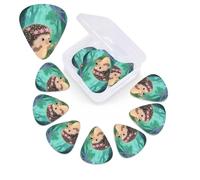 12 Pack Guitar Picks with Organizer Storage Box,Thin, Medium & Heavy 3 Different Thickness Guitar Pick Lovely Hedgehog Bass Plectrums for Ukulele Acoustic Guitar Accessories