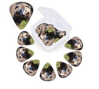 12 Pack Guitar Picks with Organizer Storage Box,Thin, Medium & Heavy 3 Different Thickness Guitar Pick Bee flying 5 Bass Plectrums for Ukulele Acoustic Guitar Accessories