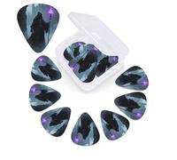12 Pack Guitar Picks with Organizer Storage Box,Thin, Medium & Heavy 3 Different Thickness Guitar Pick Magician in Castle Ruins Bass Plectrums for Ukulele Acoustic Guitar Accessories