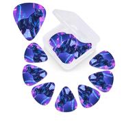 12 Pack Guitar Picks with Organizer Storage Box,Thin, Medium & Heavy 3 Different Thickness Guitar Pick Cyber Tiger Bass Plectrums for Ukulele Acoustic Guitar Accessories
