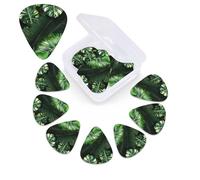 12 Pack Guitar Picks with Organizer Storage Box,Thin, Medium & Heavy 3 Different Thickness Guitar Pick Banana and Palm Bass Plectrums for Ukulele Acoustic Guitar Accessories