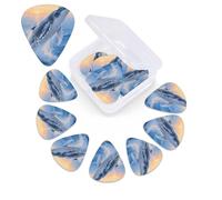 12 Pack Guitar Picks with Organizer Storage Box,Thin, Medium & Heavy 3 Different Thickness Guitar Pick Silver Whale in Ocean Bass Plectrums for Ukulele Acoustic Guitar Accessories