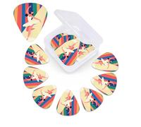 12 Pack Guitar Picks with Organizer Storage Box,Thin, Medium & Heavy 3 Different Thickness Guitar Pick Dancer on Stage Bass Plectrums for Ukulele Acoustic Guitar Accessories