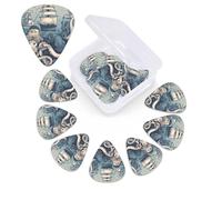12 Pack Guitar Picks with Organizer Storage Box,Thin, Medium & Heavy 3 Different Thickness Guitar Pick And Friends Bass Plectrums for Ukulele Acoustic Guitar Accessories