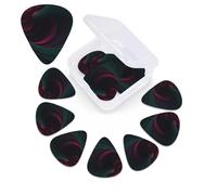 12 Pack Guitar Picks with Organizer Storage Box,Thin, Medium & Heavy 3 Different Thickness Guitar Pick Flowing Lines Bass Plectrums for Ukulele Acoustic Guitar Accessories