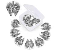 12 Pack Guitar Picks with Organizer Storage Box,Thin, Medium & Heavy 3 Different Thickness Guitar Pick Lungs Vector Image Bass Plectrums for Ukulele Acoustic Guitar Accessories