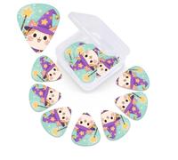 12 Pack Guitar Picks with Organizer Storage Box,Thin, Medium & Heavy 3 Different Thickness Guitar Pick Magic - Hat Cat Bass Plectrums for Ukulele Acoustic Guitar Accessories