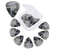 12 Pack Guitar Picks with Organizer Storage Box,Thin, Medium & Heavy 3 Different Thickness Guitar Pick Two Fishing Boats Bass Plectrums for Ukulele Acoustic Guitar Accessories