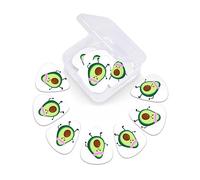 12 Pack Guitar Picks with Organizer Storage Box, Thin-Medium-Heavy Picks Handmade Plectrums Avocado Guitar Plectrums Bass Ukulele Picks Acoustic Guitar Lovers Gift