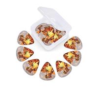 12 Pack Guitar Picks with Organizer Storage Box, Thin-Medium-Heavy Picks Handmade Plectrums Camels Rest Desert Guitar Plectrums Bass Ukulele Picks Acoustic Guitar Lovers Gift