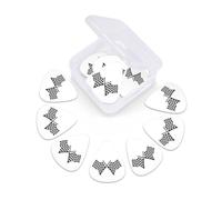 12 Pack Guitar Picks with Organizer Storage Box, Thin-Medium-Heavy Picks Handmade Plectrums Checkered Flags Race Flag Guitar Plectrums Bass Ukulele Picks Acoustic Guitar Lovers Gift