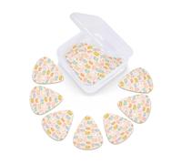 12 Pack Guitar Picks with Organizer Storage Box, Thin-Medium-Heavy Picks Handmade Plectrums Colorful Cute Pig Guitar Plectrums Bass Ukulele Picks Acoustic Guitar Lovers Gift
