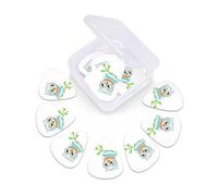 12 Pack Guitar Picks with Organizer Storage Box, Thin-Medium-Heavy Picks Handmade Plectrums Cute Owl Guitar Plectrums Bass Ukulele Picks Acoustic Guitar Lovers Gift