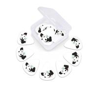 12 Pack Guitar Picks with Organizer Storage Box, Thin-Medium-Heavy Picks Handmade Plectrums Cute panda Guitar Plectrums Bass Ukulele Picks Acoustic Guitar Lovers Gift