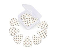 12 Pack Guitar Picks with Organizer Storage Box, Thin-Medium-Heavy Picks Handmade Plectrums Cute sloths on yellow lemons Guitar Plectrums Bass Ukulele Picks Acoustic Guitar Lovers Gift