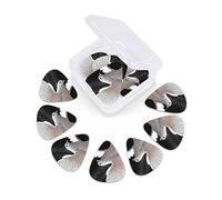 12 Pack Guitar Picks with Organizer Storage Box, Thin-Medium-Heavy Picks Handmade Plectrums Flying Dove Guitar Plectrums Bass Ukulele Picks Acoustic Guitar Lovers Gift